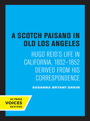 cover image of A Scotch Paisano in Old Los Angeles